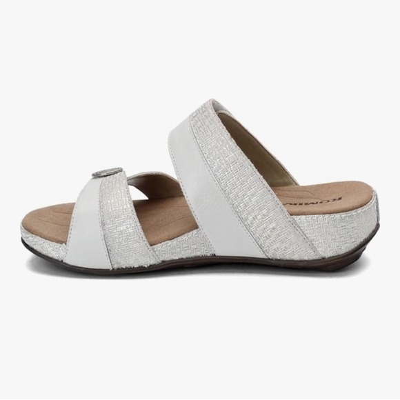 Women’s ROMIKA Fidschi 22 Off White Combi Leather slide sandals- Size 41 - Picture 2 of 7